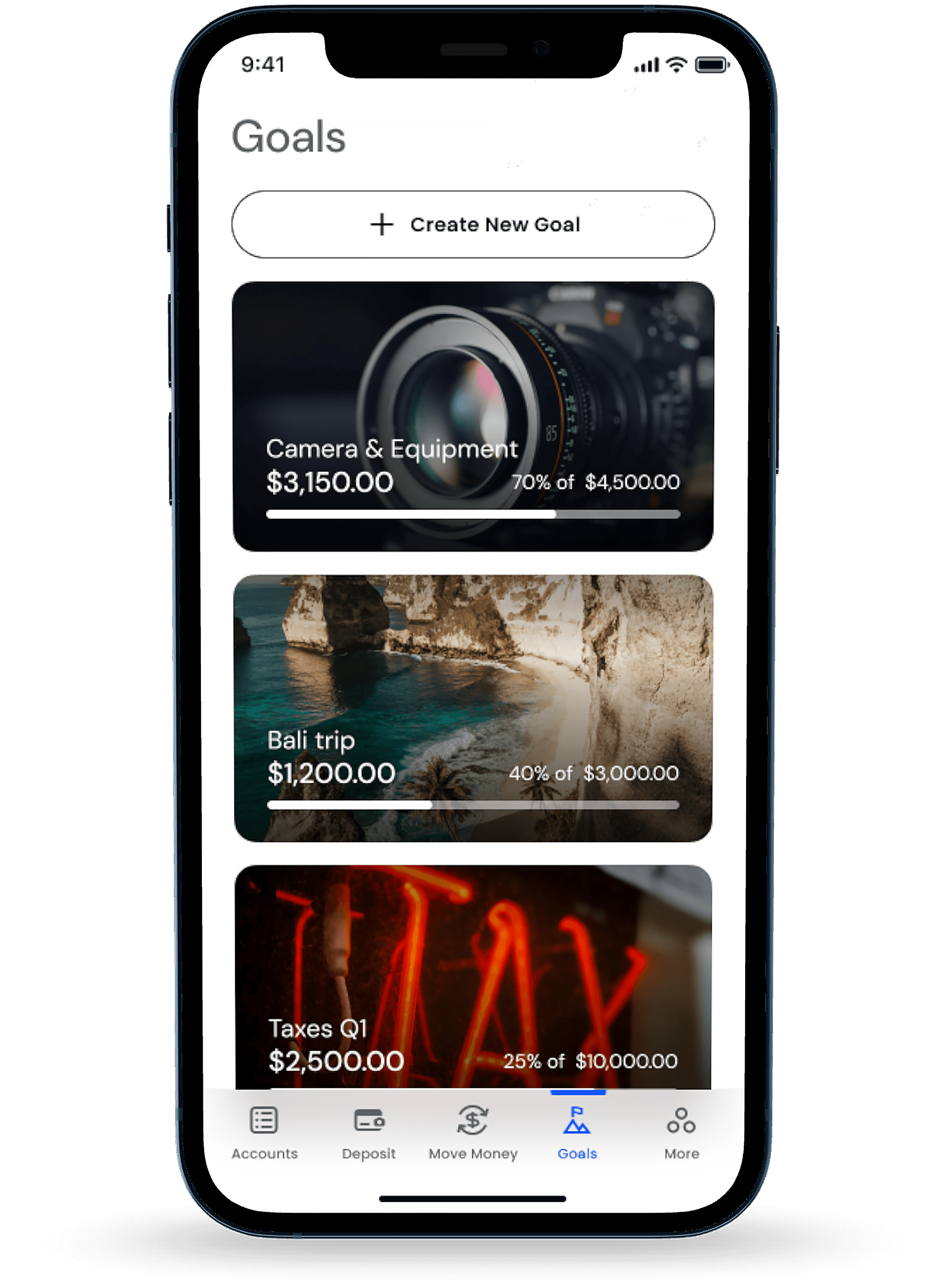 personalized savings goals in the HUSTL app